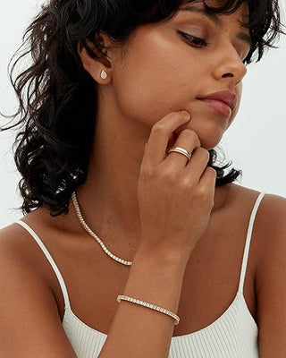 Moissanite-Armband | Gold