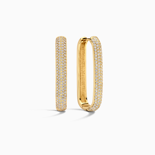 Große Pavé-Creolen | Gold