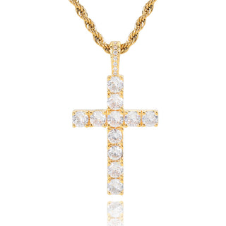 Moissanite Kreuzkette | Gold