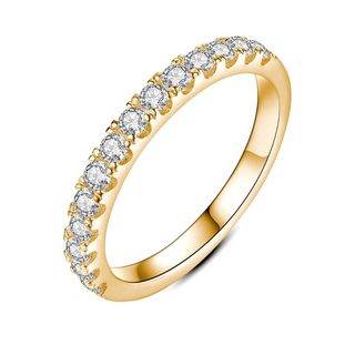 Moissanite-Ehering | Gold