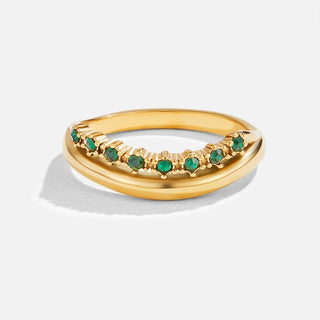 Mary - Smaragdgrüner, geschichteter Ring